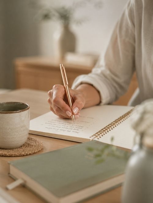 Femme prenant des notes pour révéler sa singularité professionnelle